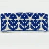 Beaded Clutch- Marigold White Navy
