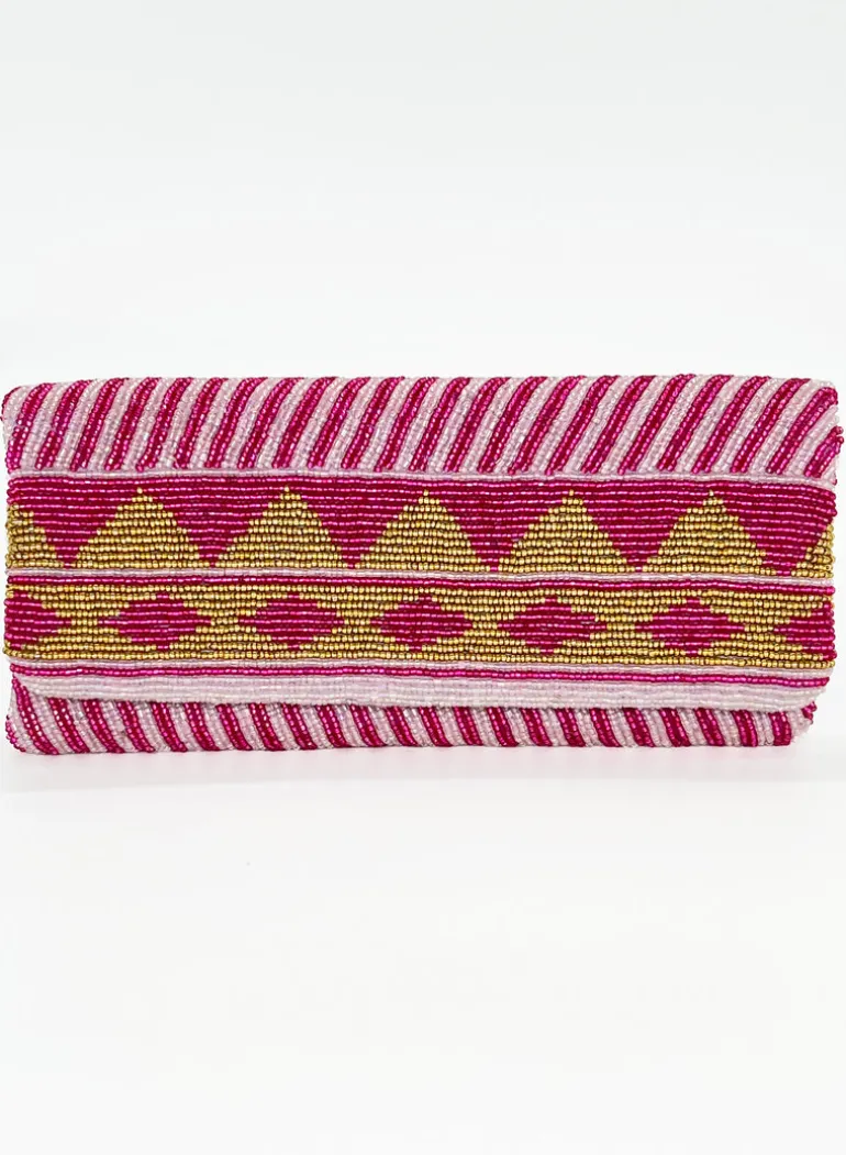 Beaded Clutch- Mezcal Pink Gold