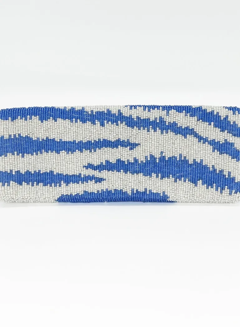 Beaded Clutch- Singita White Peri