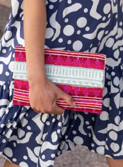 Beaded Envelope- Mezcal Red