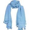 Blue Tassel Scarf