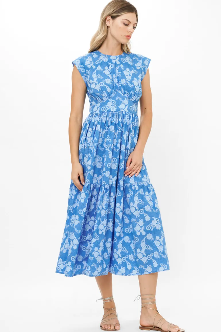Cap Sleeve Midi- Pretoria Navy