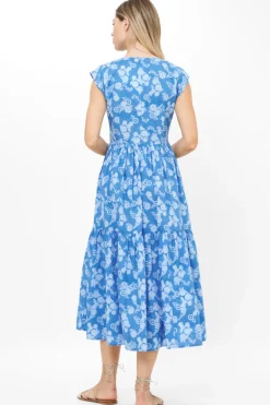 Cap Sleeve Midi- Pretoria Navy