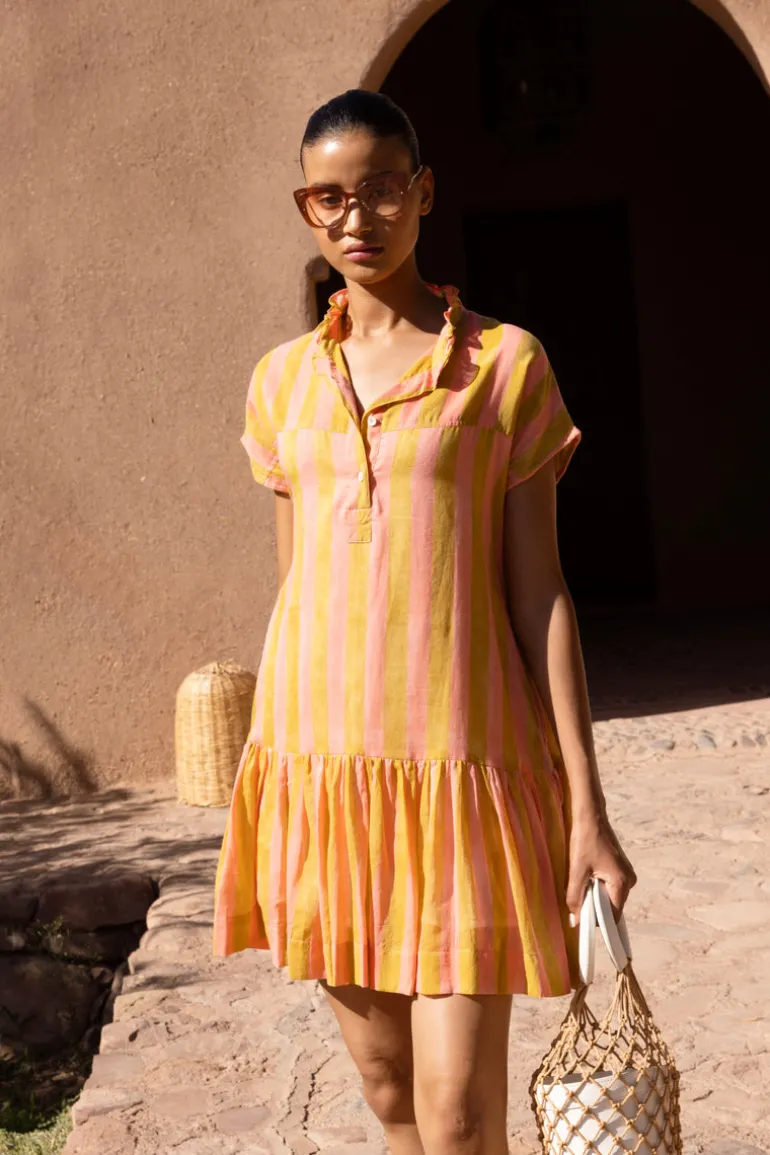 Cap Sleeve Mini- Cabana Coral