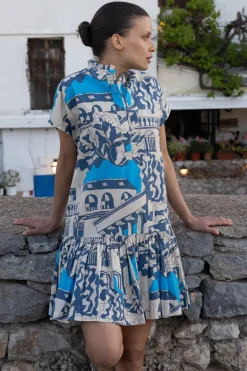Cap Sleeve Mini- Roma Blue