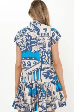 Cap Sleeve Mini- Roma Blue