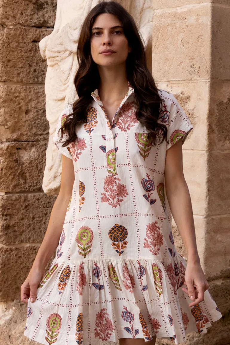 Cap Sleeve Mini- Taormina Cream