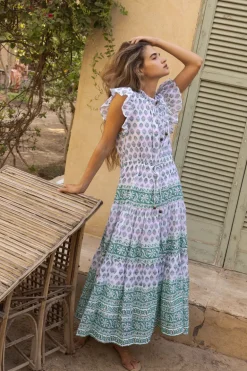 Cinched Flirty Midi- Bloom Lilac