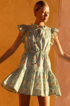 Cinched Flirty Short- Mughal Green
