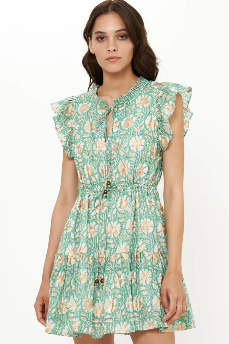 Cinched Flirty Short- Mughal Green