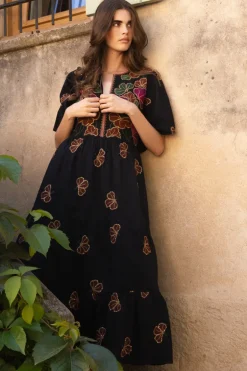 Flirty V-Neck Maxi- Almay Black