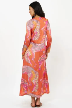 Long Sleeve Shift Maxi- Arabia Toffee