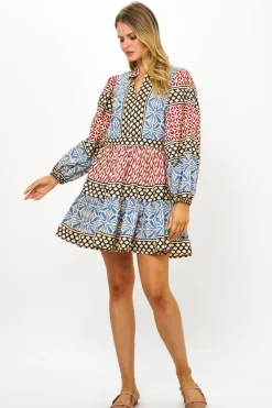 Long Sleeve Yoke Dress- Sultan Black