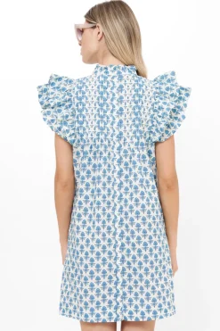 Pintuck Ruffle Mini- Provence Blue