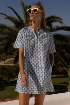 Pocket Dress- Provence Blue