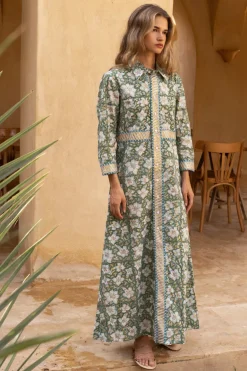 Shirt Dress Maxi- Ivy Olive
