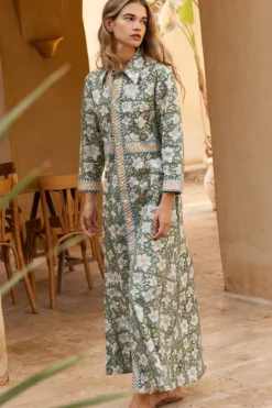 Shirt Dress Maxi- Ivy Olive