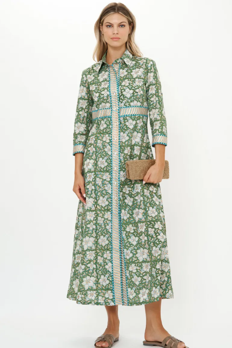 Shirt Dress Maxi- Ivy Olive