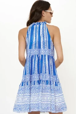 Sleeveless Tiered Short- Ziggy Blue