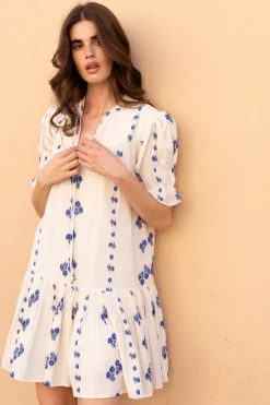 Smocked Drop Mini- Wicklow Blue