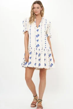 Smocked Drop Mini- Wicklow Blue