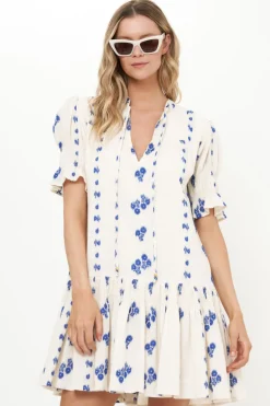 Smocked Drop Mini- Wicklow Blue