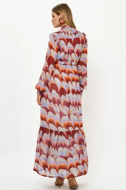 Smocked Neck Maxi- Venice Cognac