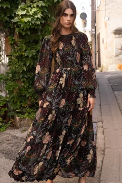 Smocked Top Maxi- Turin Wine