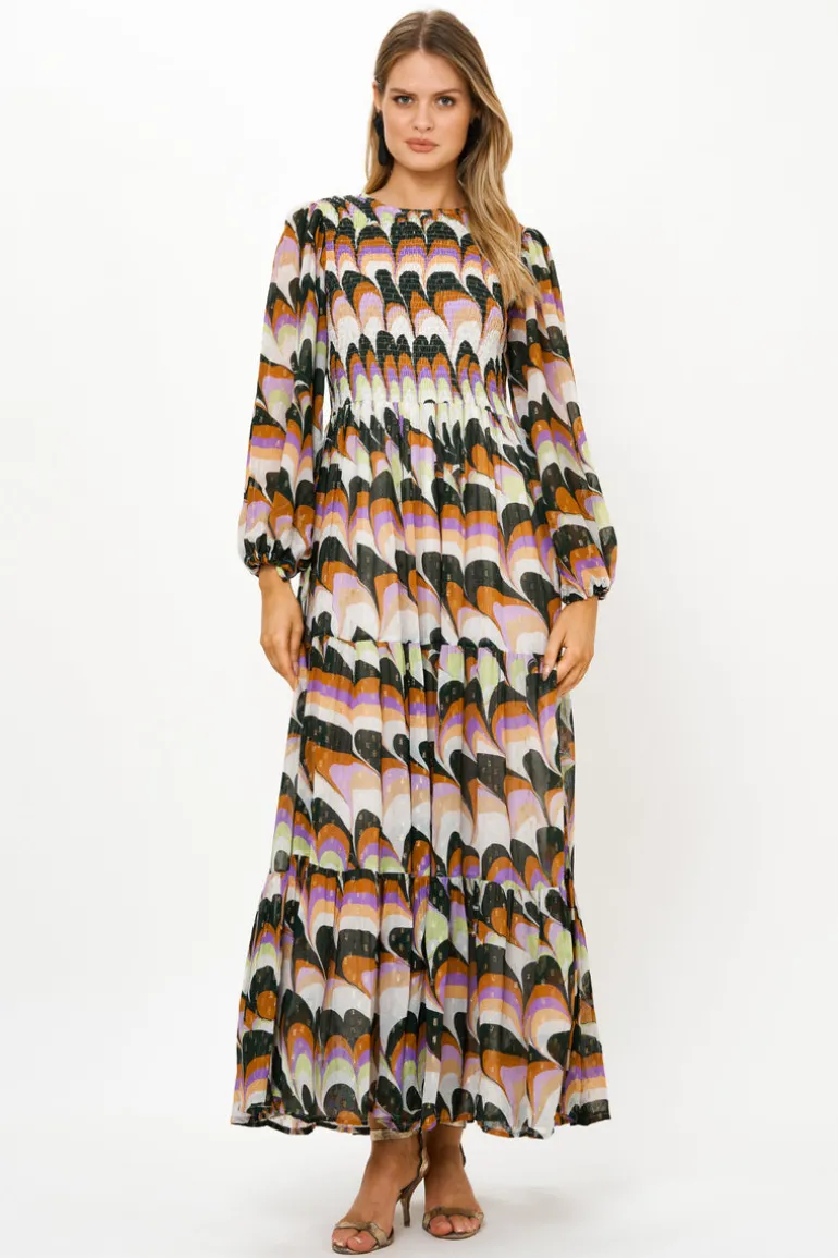Smocked Top Maxi- Venice Lime