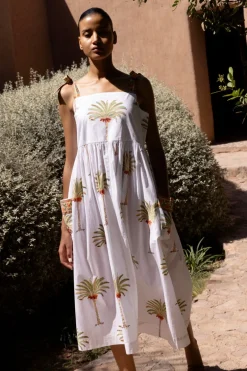 Tie Strap Pocket Midi- Canary Green
