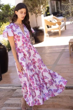 V-Neck Maxi- Pretoria Pink