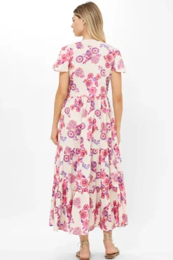 V-Neck Maxi- Pretoria Pink