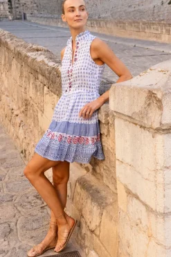 Yoke Dress- Borrego Navy