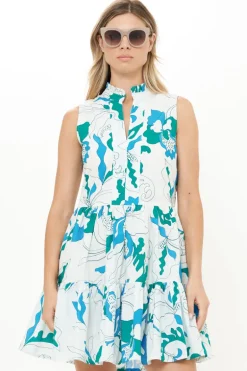 Yoke Dress- Orchid Green
